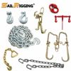 galvanized g70 truck tow trailer chain with double j hooks